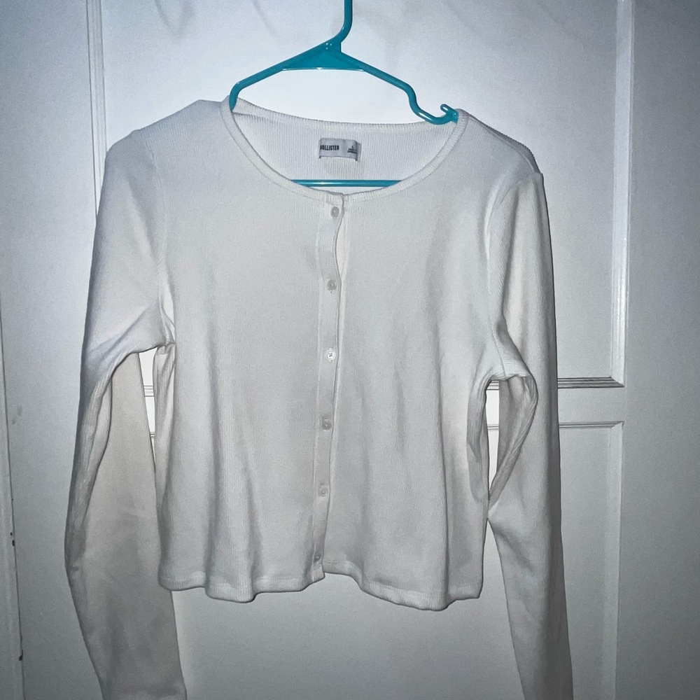 Hollister White Long Sleeve Tee